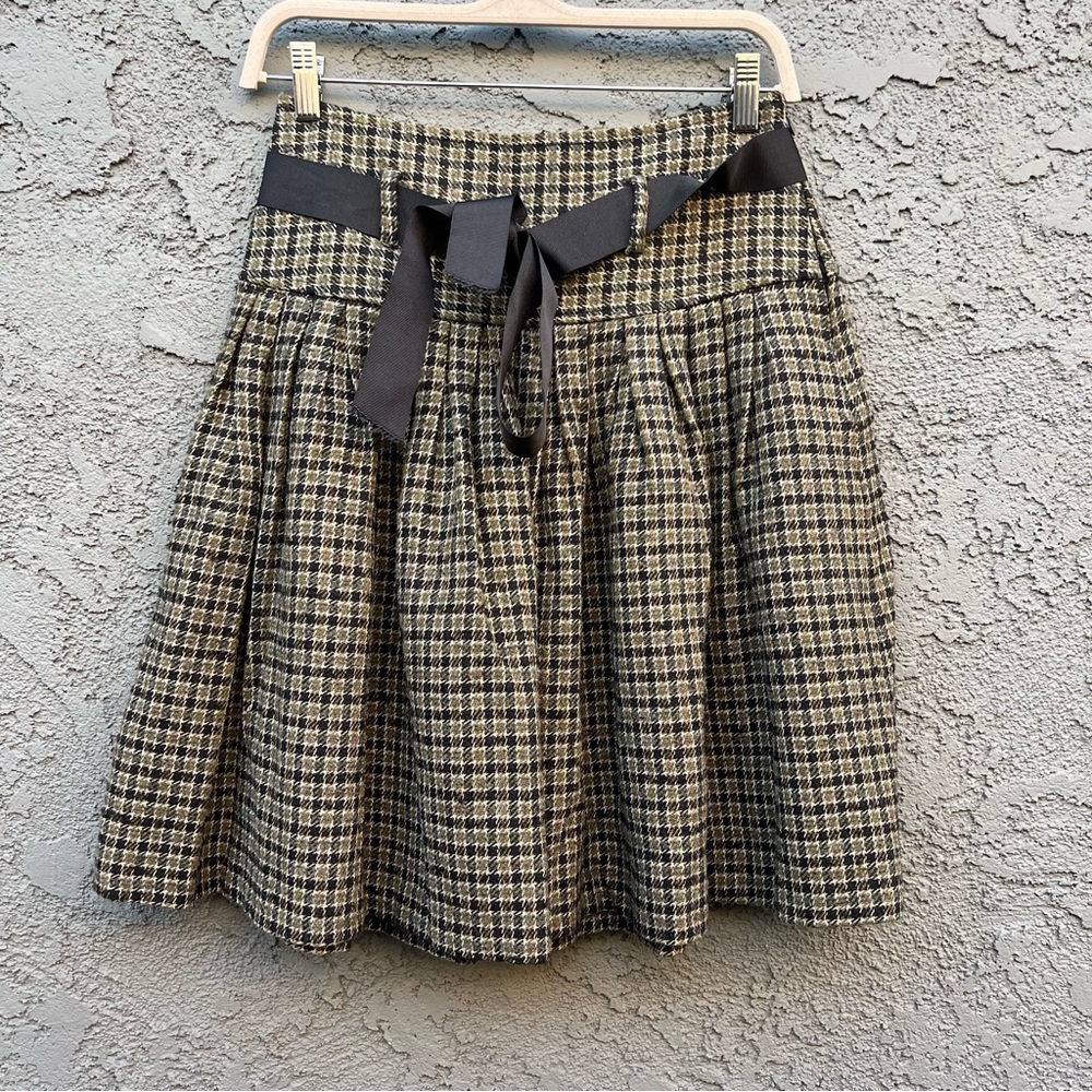 Zara Plaid Pleaded A Line Skirt Size XS